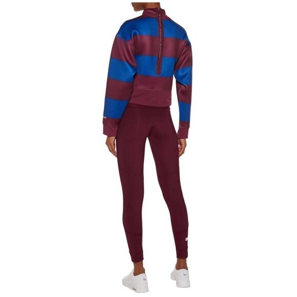 Adidas by Stella McCartney The Fold Tight Gathered Climalite Leggings In Burgund - Picture 3 of 4